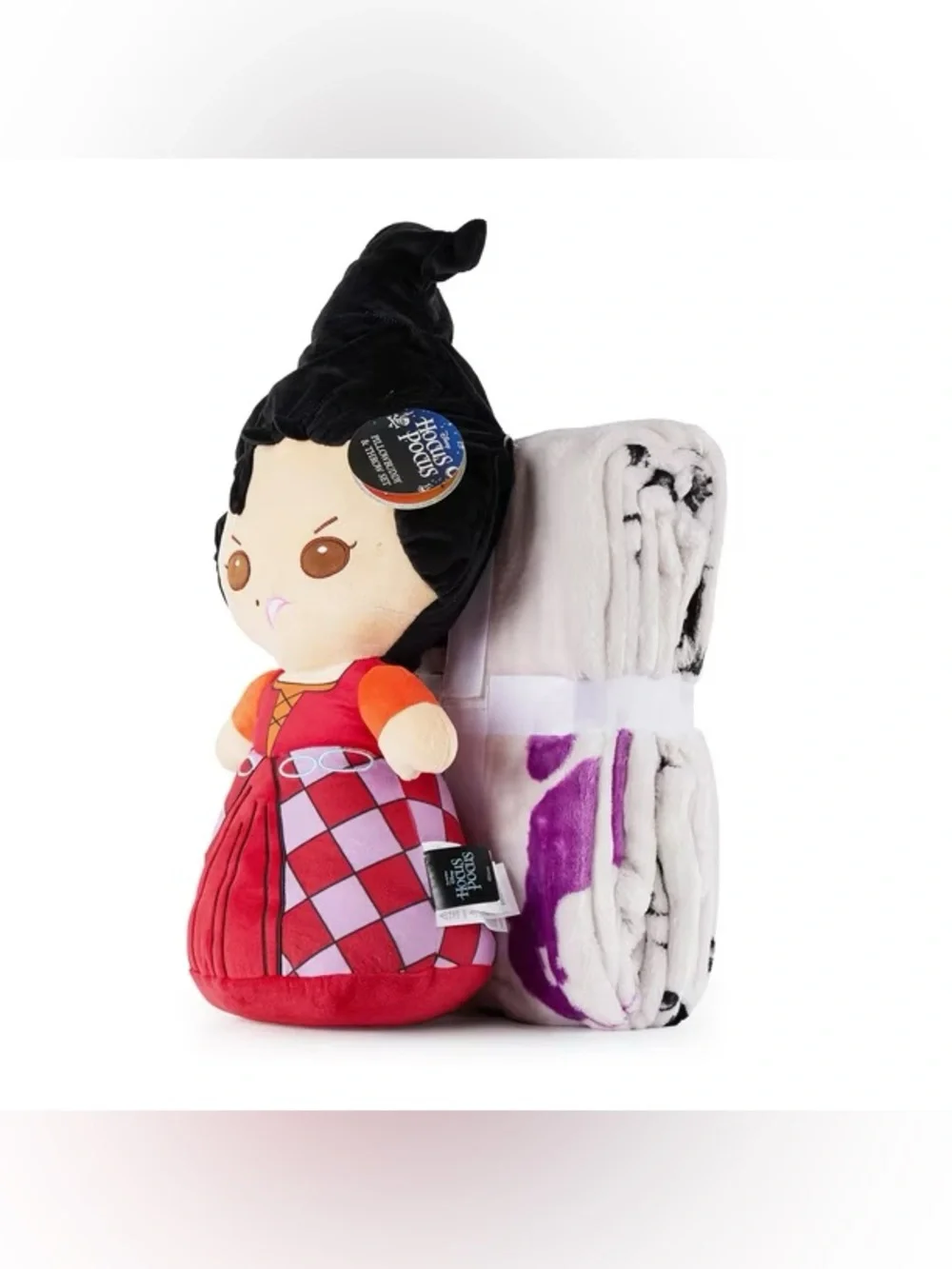 Mary Hocus Pocus Licensed 2-Piece Pillow Buddy and Silk Touch Throw Set